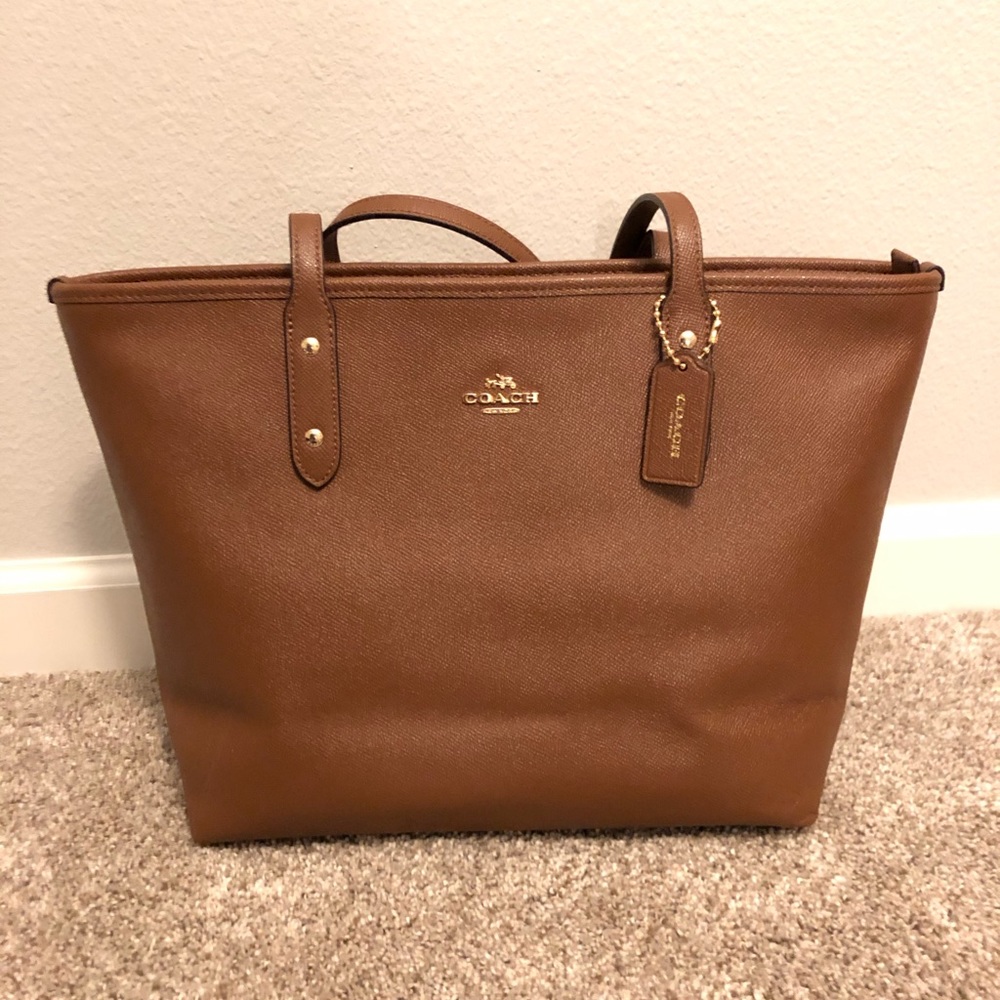 Coach City Tote Bag Saddle Brown
